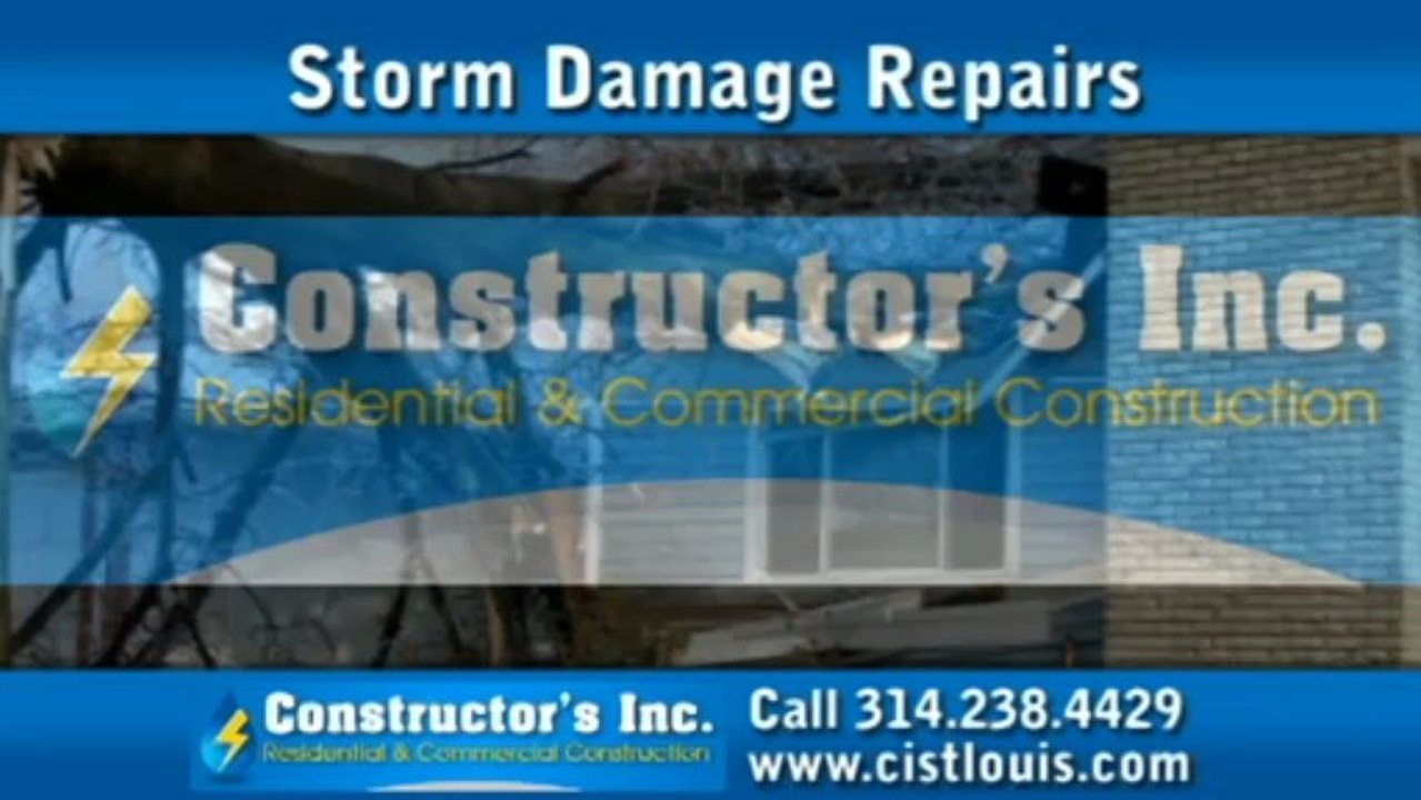Storm damage Repairs Chesterfield, MO - Call 314.238.4429