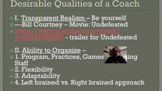 Module 4 Desirable Qualities of a Head Coach - Part 1