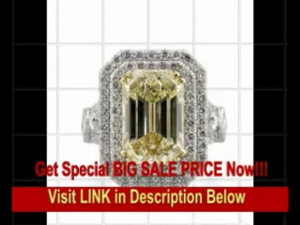 [BEST BUY] 7.37ct Fancy Brownish Yellow Emerald Cut Diamond Engagement Anniversary Ring
