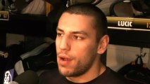 Bruins' Milan Lucic before Game 2 (1 of 2)