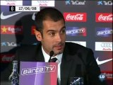 Así fue la presentación de Guardiola como entrenador del Barcelona