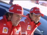 Alonso y Massa, en Ferrari, sobre la nieve
