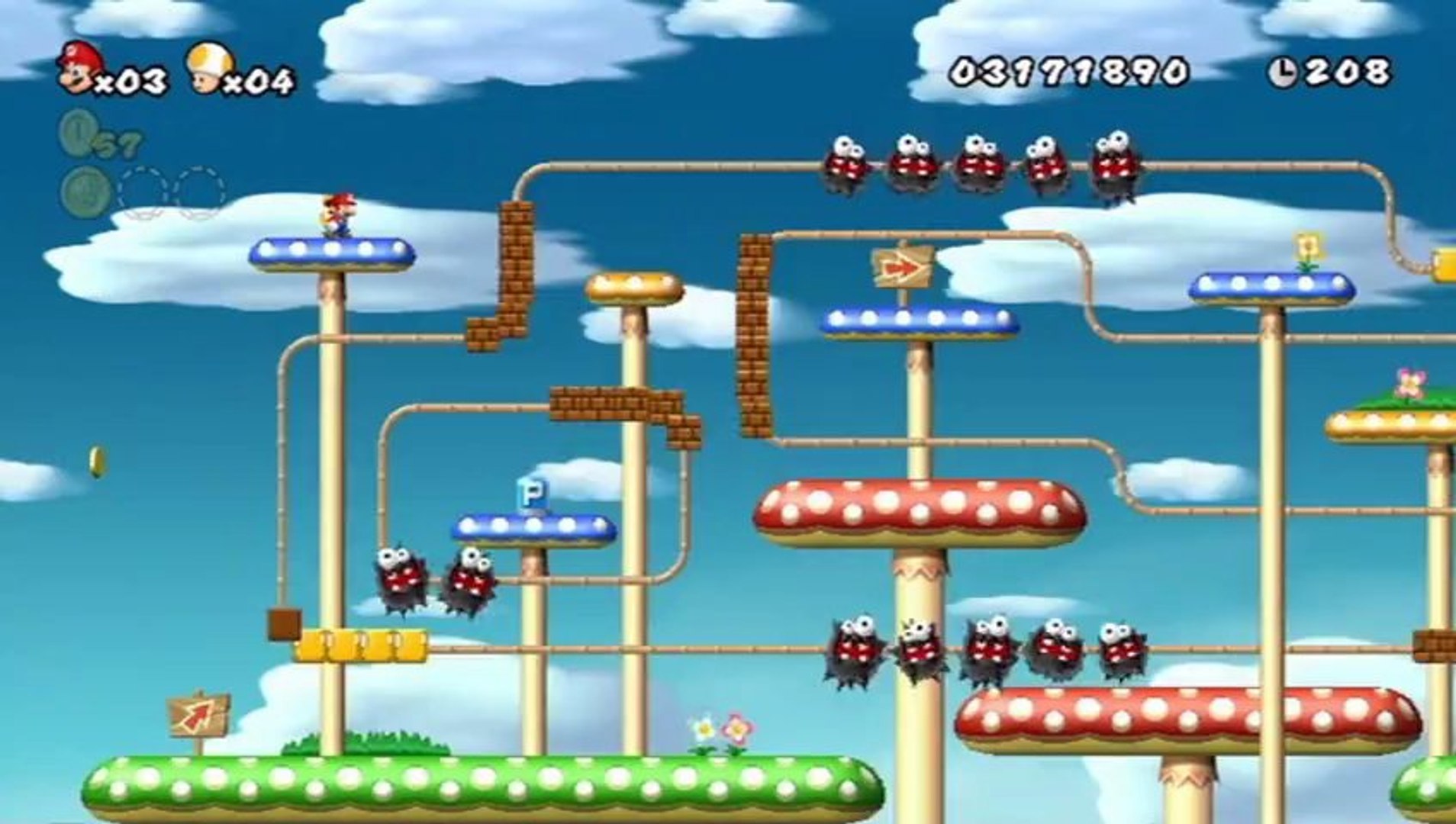 New Super Mario Bros. Wii - Monde 7 : Niveau 7-3 - Vidéo Dailymotion