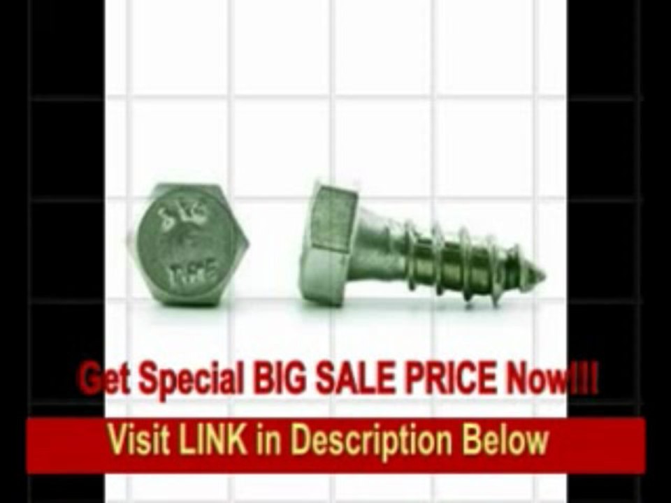 [SPECIAL DISCOUNT] DrillSpot 5/8 x 8 Hex Head Lag Screw, 316 Stainless Steel