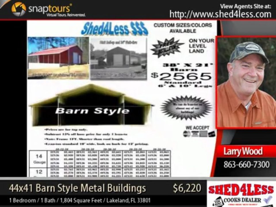 metal buildings - 44x41 Barn Style Metal Buildings