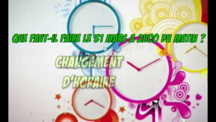 Changement d'horaire d'été- Explication du Prf Erick BERNARD