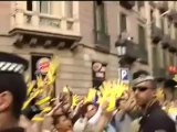 CELEBRACIÓN CHAMPIONS LEAGUE: Los jugadores del Barcelona se pasean por las calles