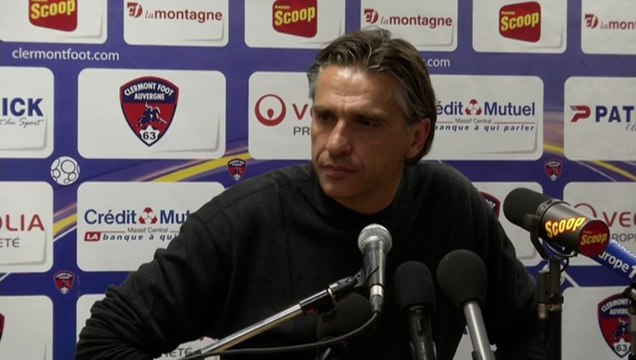 Conférence de presse Clermont Foot - RC Lens : Régis BROUARD (CFA) - Eric SIKORA (RCL)