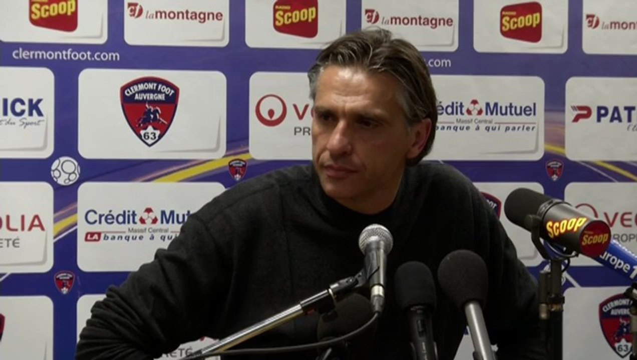 Conférence de presse Clermont Foot - RC Lens : Régis BROUARD (CFA) - Eric SIKORA (RCL)