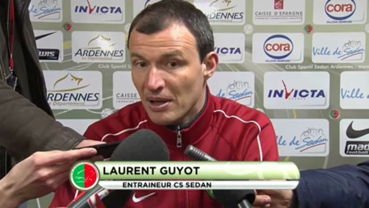 Conférence de presse CS Sedan - EA Guingamp : Laurent  GUYOT (CSSA) - Jocelyn GOURVENNEC (EAG)