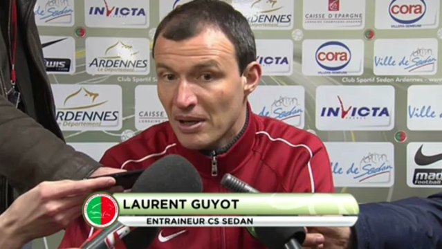 Conférence de presse CS Sedan - EA Guingamp : Laurent GUYOT (CSSA) - Jocelyn GOURVENNEC (EAG)