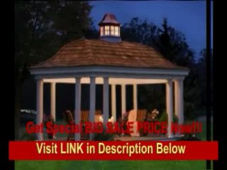 [BEST PRICE] 12' x 32' Vinyl Elongated Hexagon Belle Gazebo