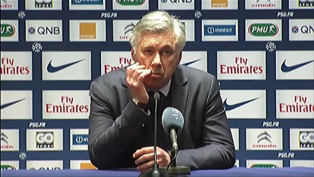 Conférence de presse Paris Saint-Germain - Montpellier Hérault SC : Carlo ANCELOTTI (PSG) - René GIRARD (MHSC) - saison 2012/2013