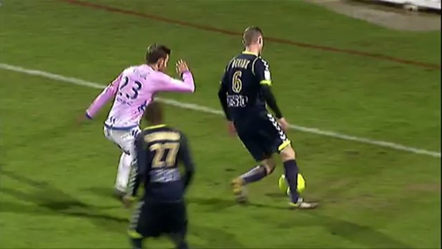 But Gaëtan COURTET (67ème) - Evian TG FC - Stade de Reims (2-2) - saison 2012/2013