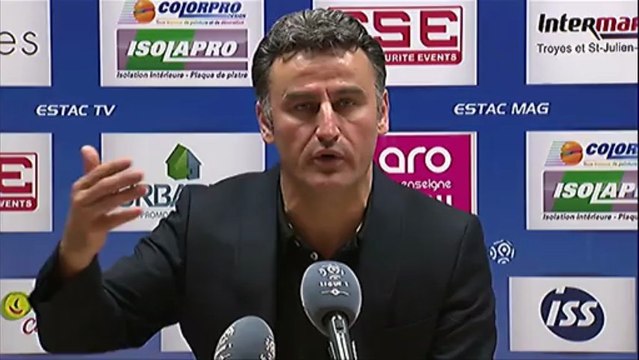 Conférence de presse ESTAC Troyes - AS Saint-Etienne : Jean-Marc FURLAN (ESTAC) - Christophe GALTIER (ASSE) - saison 2012/2013