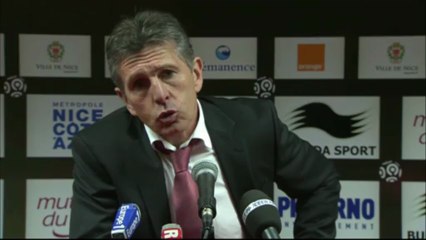 Conférence de presse OGC Nice - Olympique de Marseille : Claude  PUEL (OGCN) - Elie BAUP (OM) - saison 2012/2013