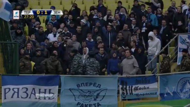 Терек - Зенит 1 тайм