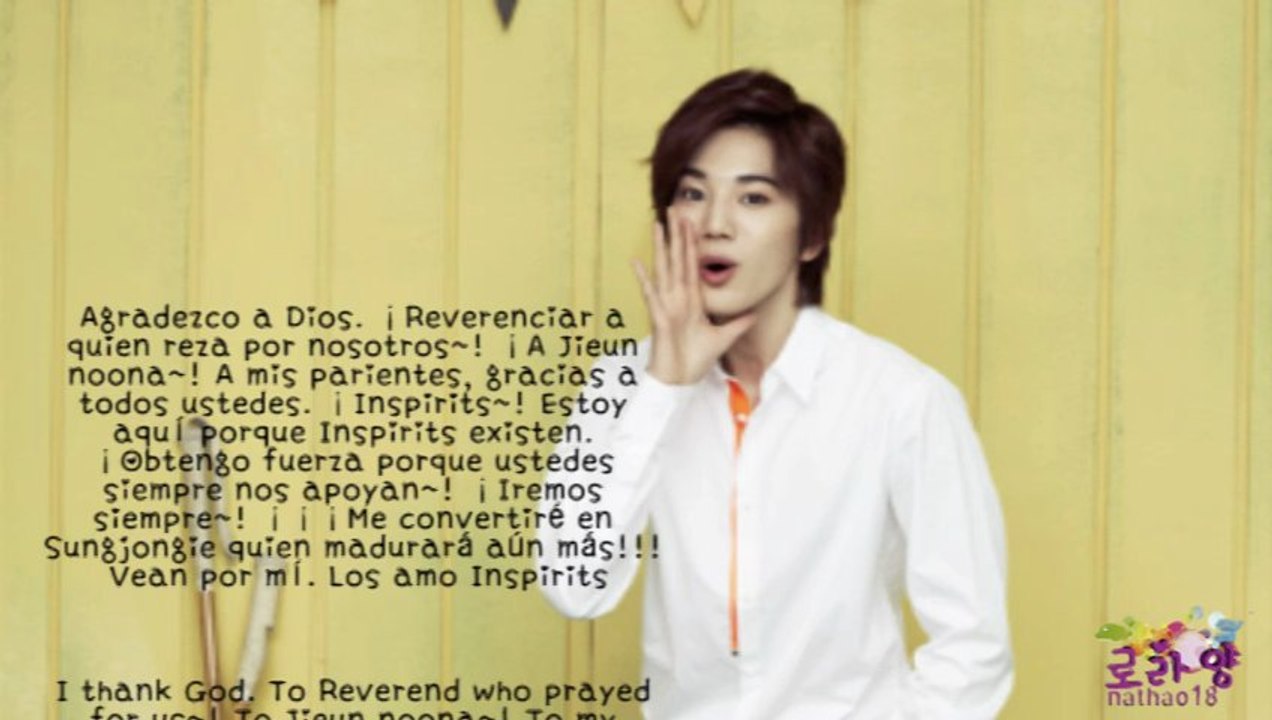 INFINITE New Challenge - SungJong Thanks to (Español - Inglés)