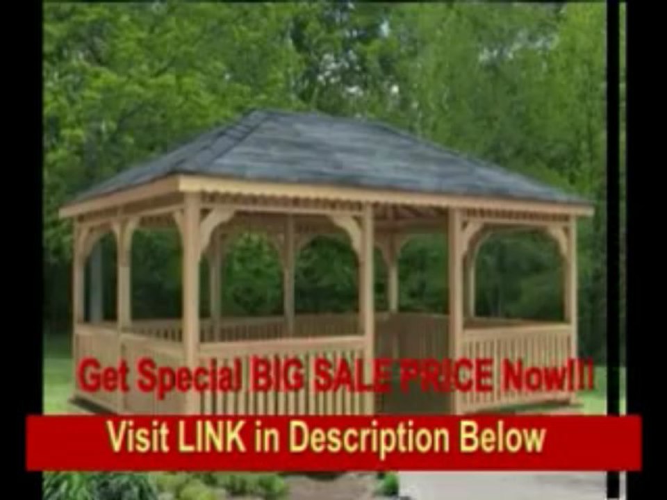 [SPECIAL DISCOUNT] 14' x 32' Cedar Rectangular Gazebo