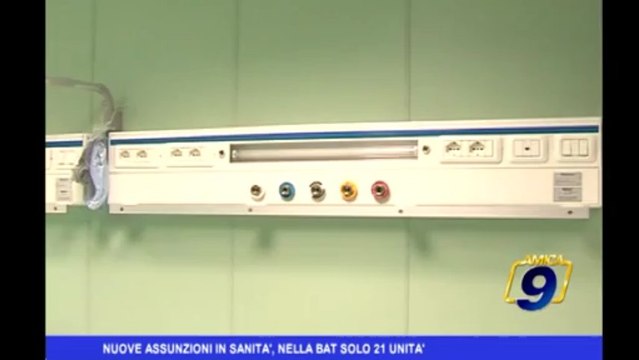 Nuove assunzioni in Sanità, nella BAT solo 21 unità