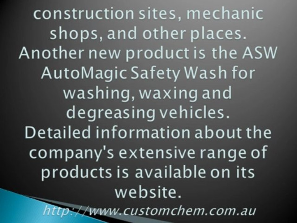 Extensive Range of Cleaning Chemicals from Custom Chemicals