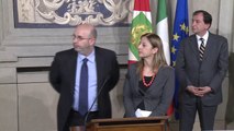 Roma - Gruppi del Senato e della Camera M5S al termine delle consultazioni (29.03.13)