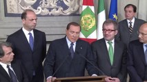 Roma - Gruppi Senato Camera Pdl e Lega Nord al termine delle consultazioni (29.03.13)
