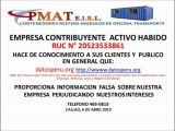 PMAT E.I.R.L. CONTENEDORES  MARITIMOS  DENUNCIA A  datosperu.org  POR PUBLICAR DATOS FALSOS SOBRE NUESTRA EMPRESA