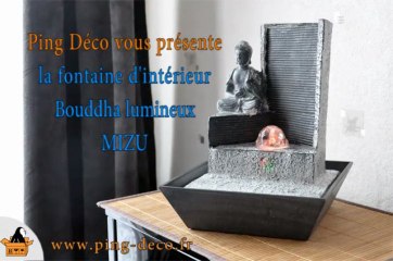 Fontaine interieur zen Bouddha MIZU disponible sur WWW.PING-DECO.FR