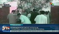 Ataque contra caravana electoral deja 2 muertos en Pakistán