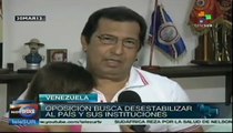 Acusan a oposición venezolana de buscar desestabilización