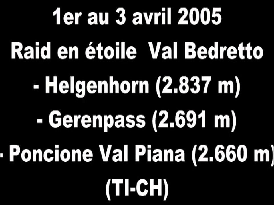 Randos à ski en val Bedretto (TI)