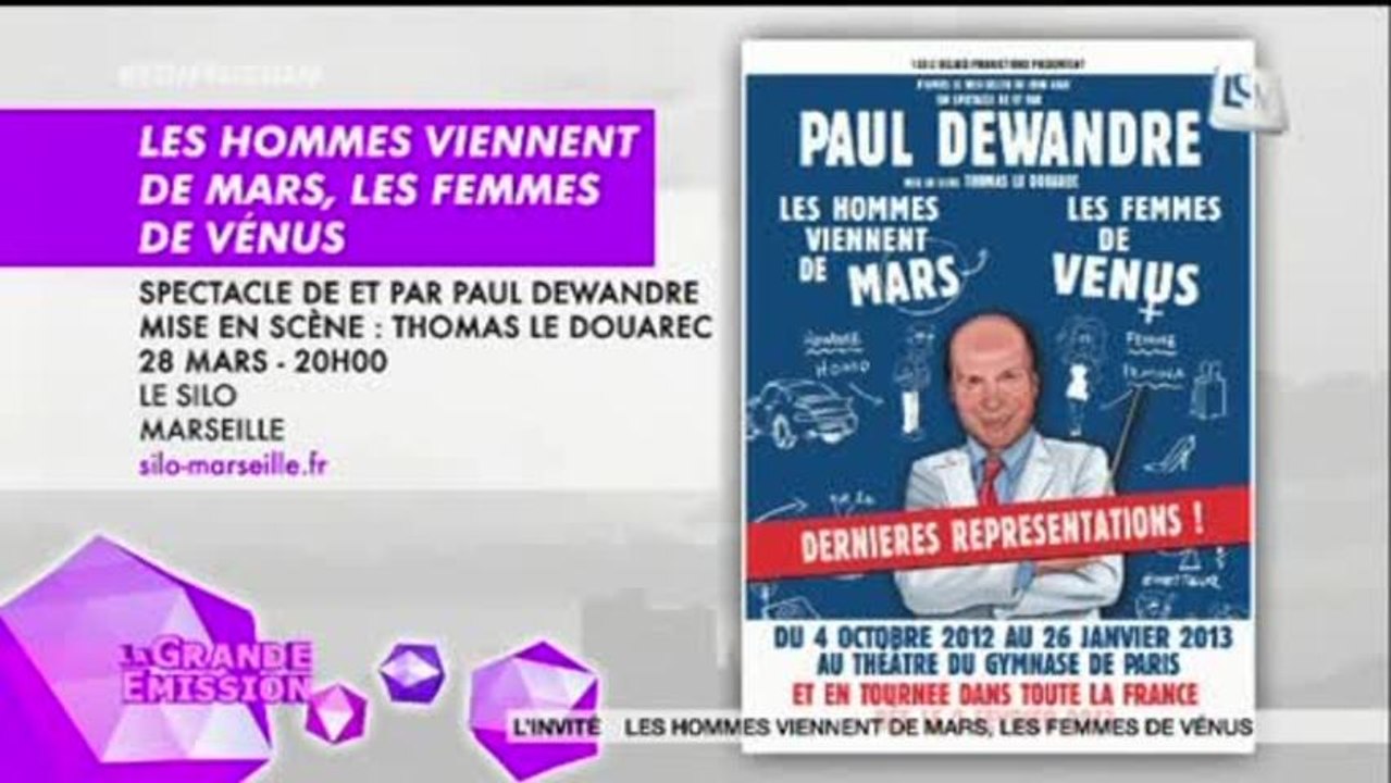 Spectacle: Les hommes viennent de Mars, les femmes de Vénus