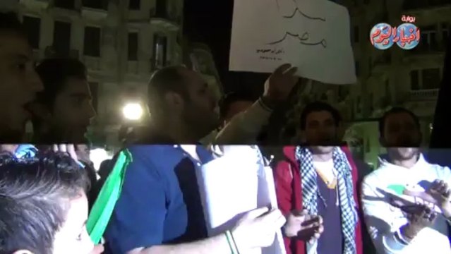 رسالة شكر من الشعب السوري لمصر فى ميدان طلعت حرب