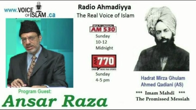 Radio Ahmadiyya 2013-03-31 Am530 - March 31st - Complete - Guest Ansar Raza