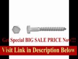 [BEST BUY] DrillSpot 3/8 x 10 Hex Head Lag Screw 18-8 Stainless Steel