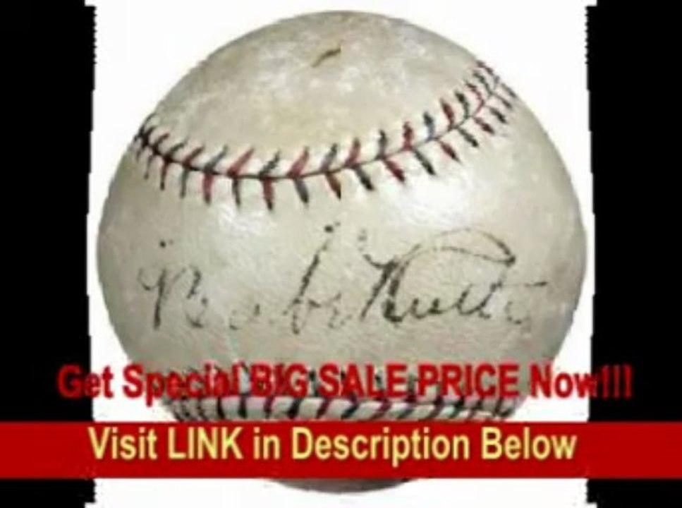 [BEST PRICE] Babe Ruth Autographed Baseball - & Lou Gehrig AL Graded 5 #JE53213 - PSA/DNA Certified - Autographed Baseballs...
