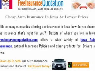 Cheap Auto Insurance In Iowa