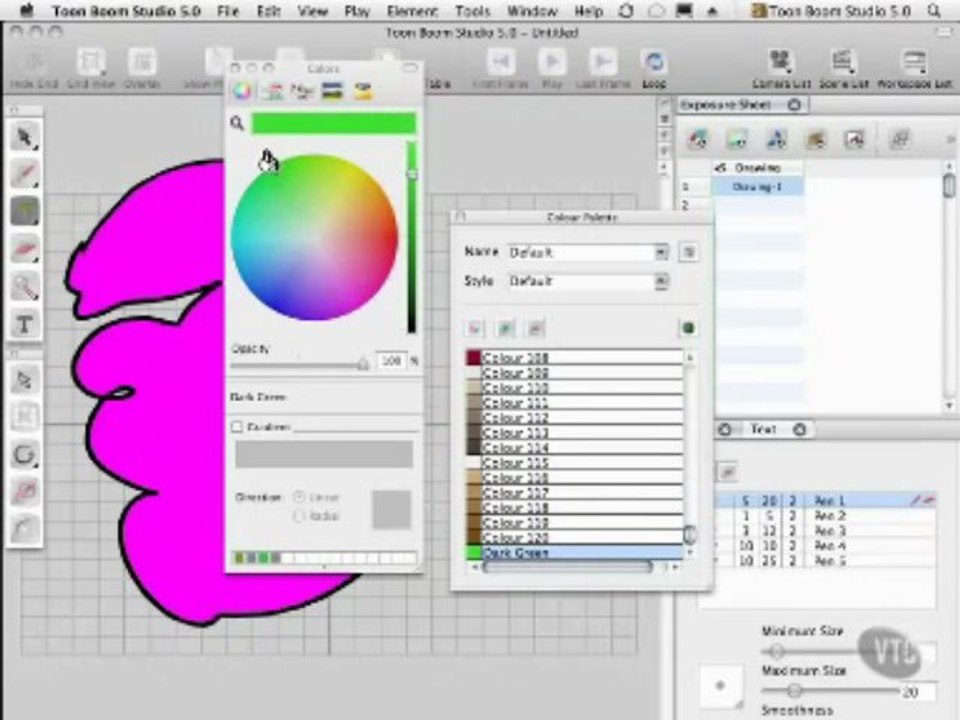 toon boom tutorial beginner part  10   [ ink and paint  part  2 ]