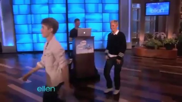 Justin Bieber Surprises Everyone - New Haircut 2011 @ Ellen Degeneres Show 2011