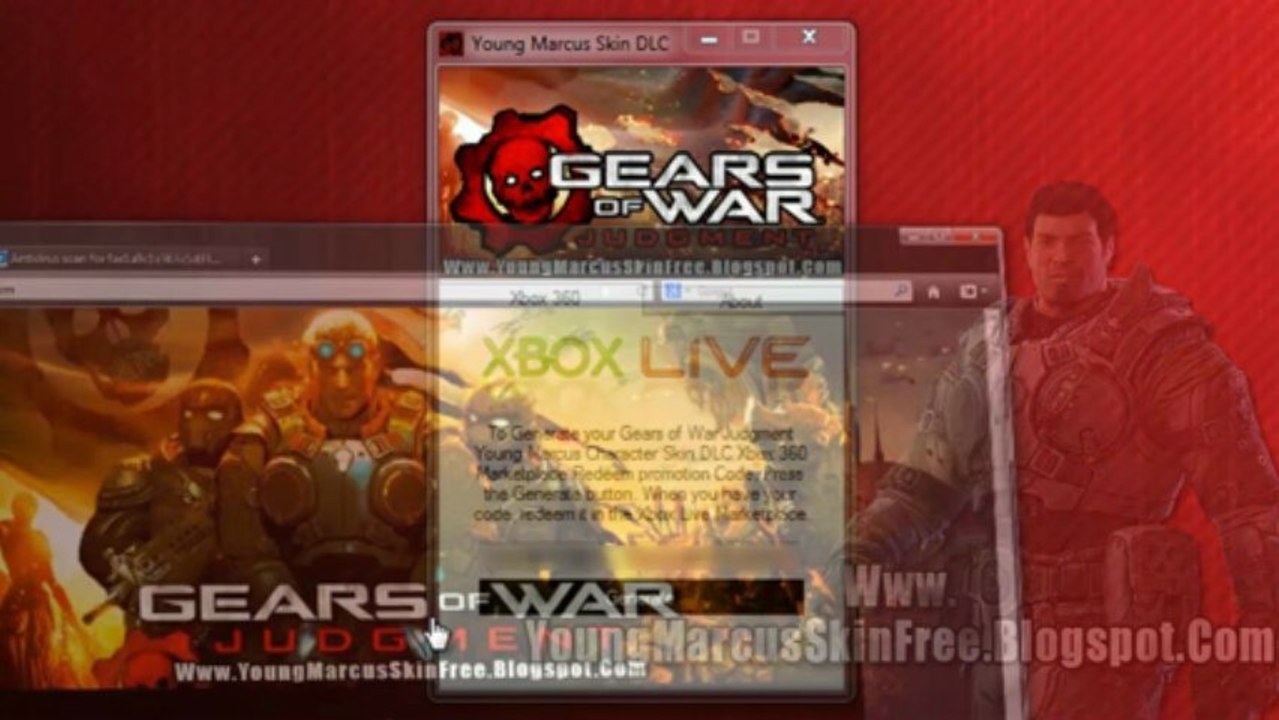 How to Get Gears of War Judgment Young Marcus Character Skin DLC Free!!