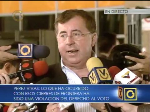 Exgobernador Pérez Vivas pide al CNE que regule el cierre de frontera por motivo electoral