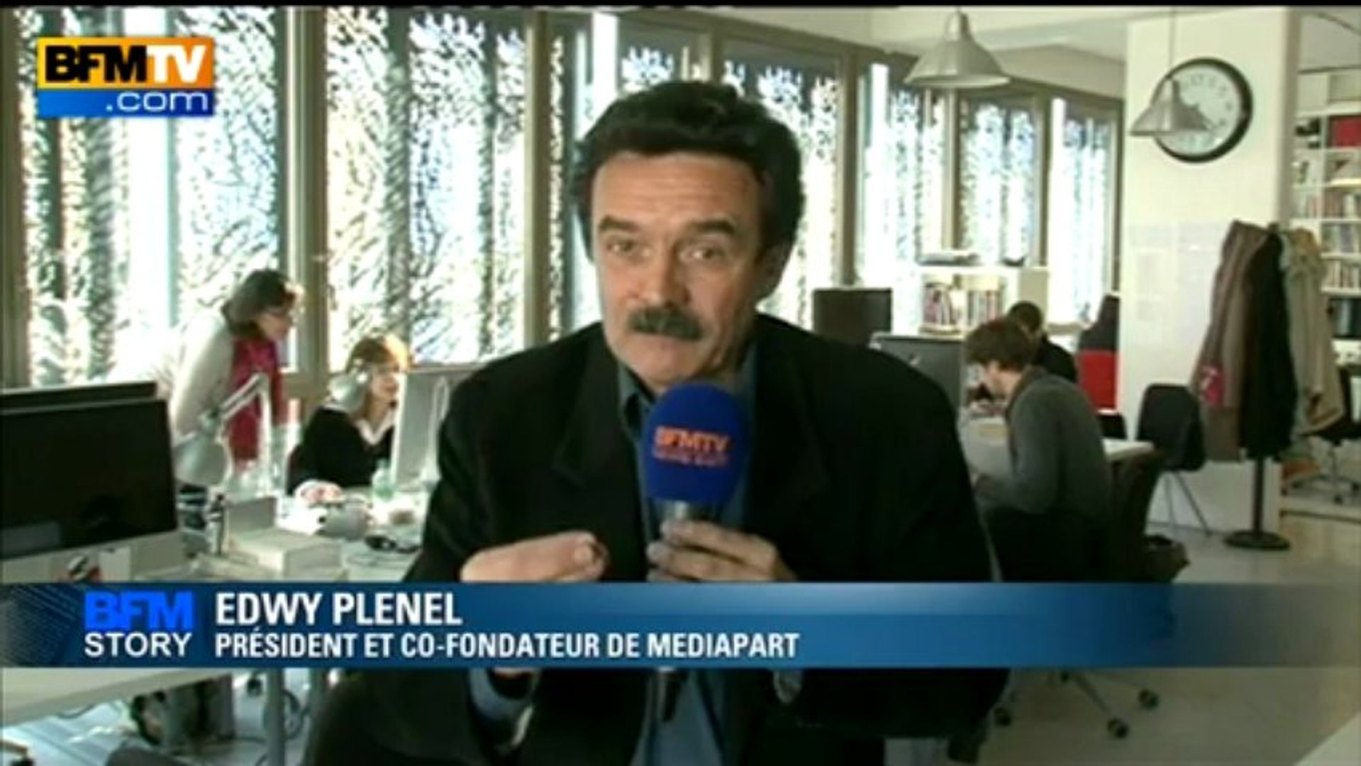 bfm story la reaction d edwy plenel aux aveux de jerome cahuzac 02 04 video dailymotion