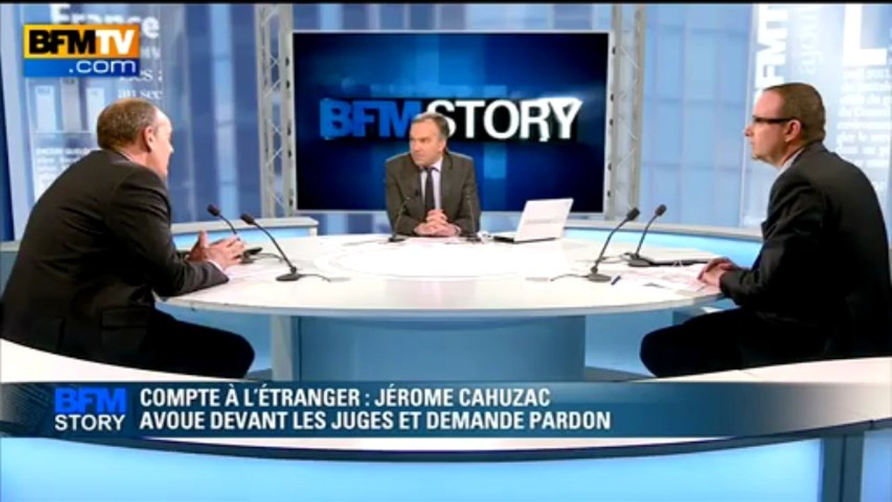BFM Story - Aveux de Cahuzac: Daniel Fasquelle face à Yann Galut - 02/04