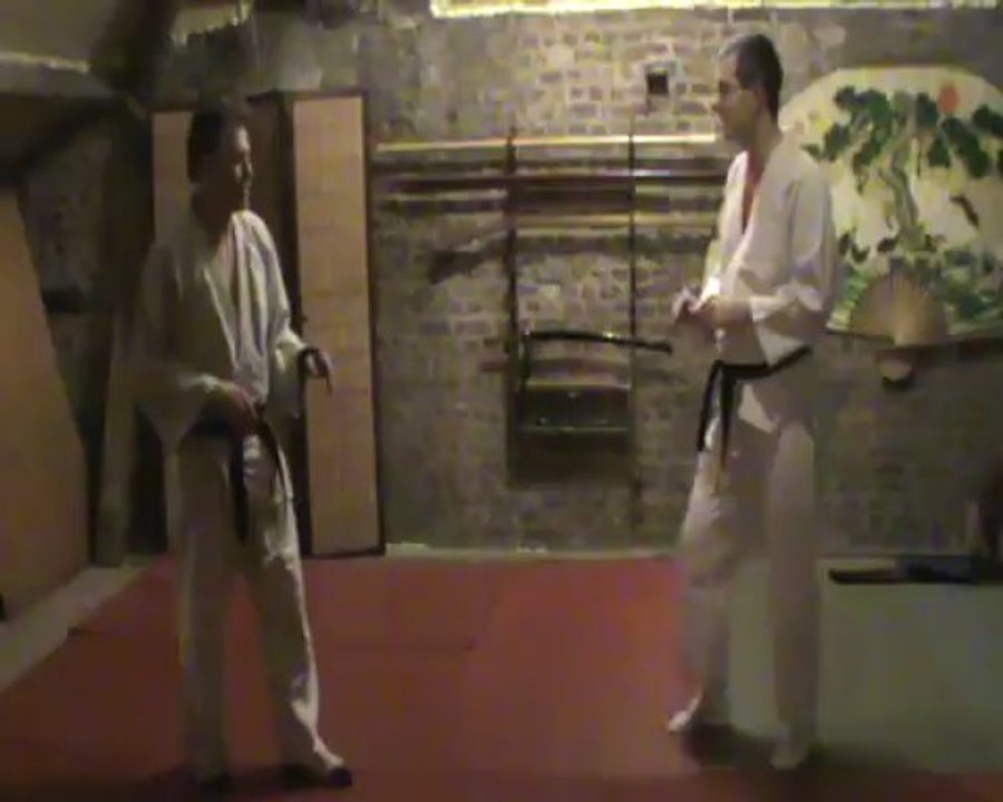 Ushiro ura mawashi geri : sokutei osae uke