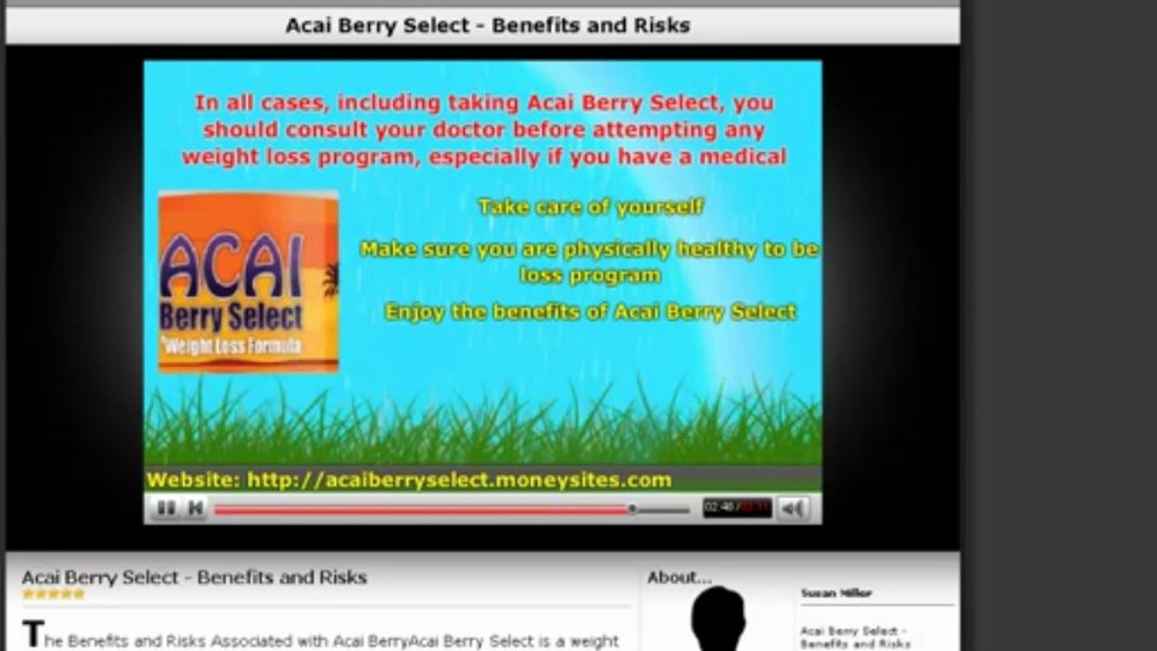 Acai Berry Select - The Benefits and Risks