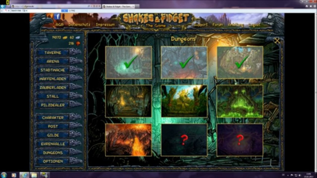 Anfängerguide für "Shakes and Fidget"