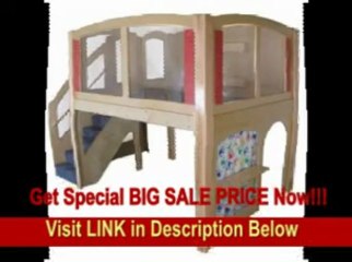 [SPECIAL DISCOUNT] Strictly for Kids SF5025 Mainstream Explorer 25 Preschool Wave Loft with Recessed Steps on the Left, Blue Carpeting...