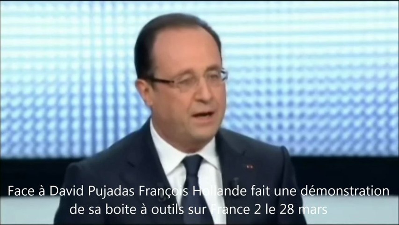 FRANCOIS HOLLANDE PRESENTE LA BOITE A OUTILS SUR FRANCE 2 CHARABIA SOCIALISTE DES TEMPS MODERNES