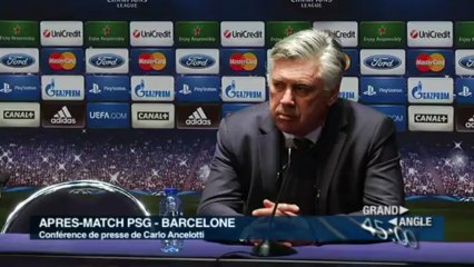 Paris Saint-Germain - FC Barcelone : la conférence d'après-match de Carlo Ancelotti